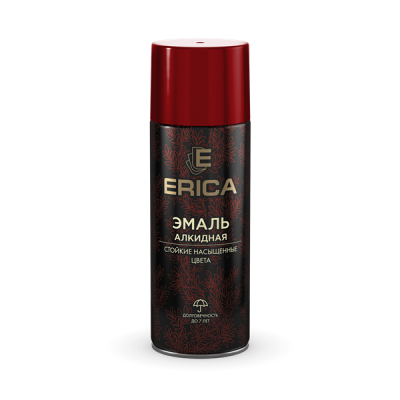 Аэрозольная эмаль алкидная Erica красная 520мл