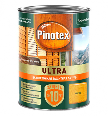 Лазурь влагостойкая PINOTEX-ULTRA сосна 0,9л