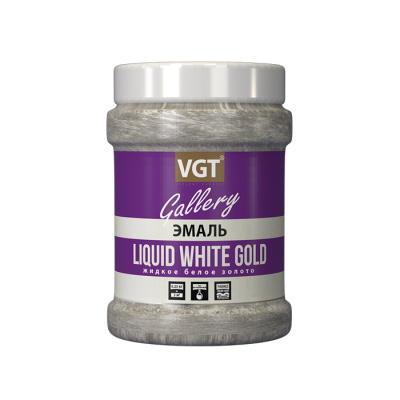 Эмаль акриловая ВД-АК-1179 VGT универсальная перламутровая жидкое белое золото 0,23кг (неморозост)