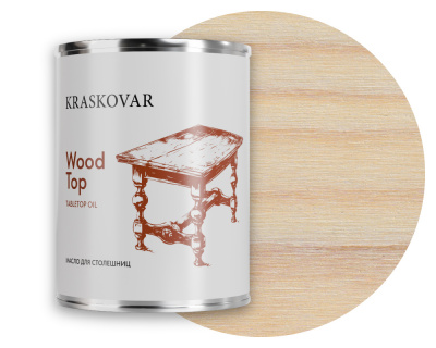 Масло Kraskovar Wood Top для столешниц белый 0,75л