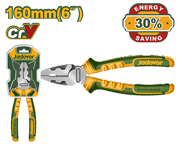 Плоскогубцы 160мм комбинированные с увеличенным рычагом JADEVER