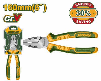 Плоскогубцы 160мм комбинированные с увеличенным рычагом JADEVER